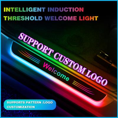 Maßgeschneiderte beleuchtete Einstiegsleistenbeleuchtung für die Autotür, Logo-Projektorlampe, USB-Stromversorgung, kabelloses LED-Willkommenspedal, Auto-Verschleissplattenpedal