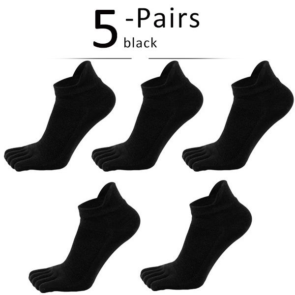 5 Pairs Socks With Toes Mans Cotton Solid Breathable Protect Ankle No Show Socks Summer Five Finger Socks Sokken Good Quality