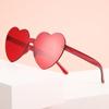 KAMMPT Rimless Heart Shaped Sunglasses 2024 Women Fashion Vacation Beach Outdoor Shades Trendy Stylish Design Party Sun Glasses