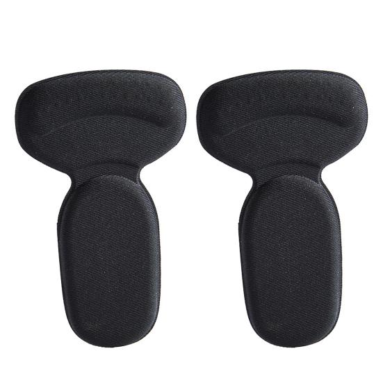 

Anti-Slip Heel Liners Soft Foot Cushion Pads Shock Absorbing Shoe Insoles for Loose Shoes Heel And Forefoot Support for All-Day Comfort 1Pair чёрный