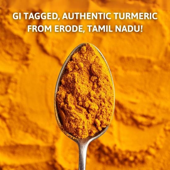 Honey and Spice High Curcumin Turmeric (250g) | Paper Packaging | Haldi Powder | Ideal for Eating, Drinking, Cooking | Natural and Fresh
