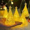 Kristall-Weihnachtsbaumbeleuchtung, warmfarbig, batteriebetrieben, Nachtlicht, Sternenhimmel, Schlafzimmer, Tischdekoration, Kerzenlicht, Geschenk