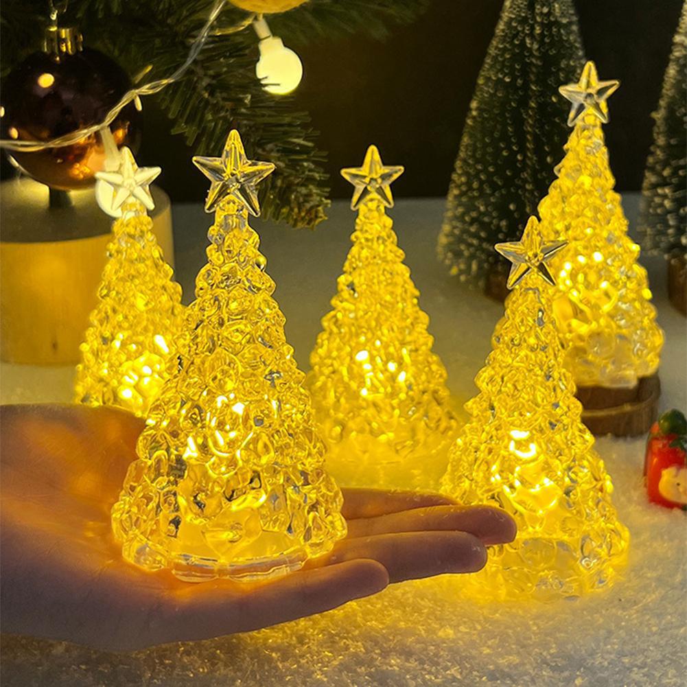 Kristall-Weihnachtsbaumbeleuchtung, warmfarbig, batteriebetrieben, Nachtlicht, Sternenhimmel, Schlafzimmer, Tischdekoration, Kerzenlicht, Geschenk