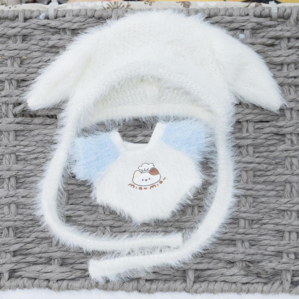 10cm Miniature Cap Pajamas Blue White Replacement Outfit Toy Doll Clothes  Cotton Stuffed Doll