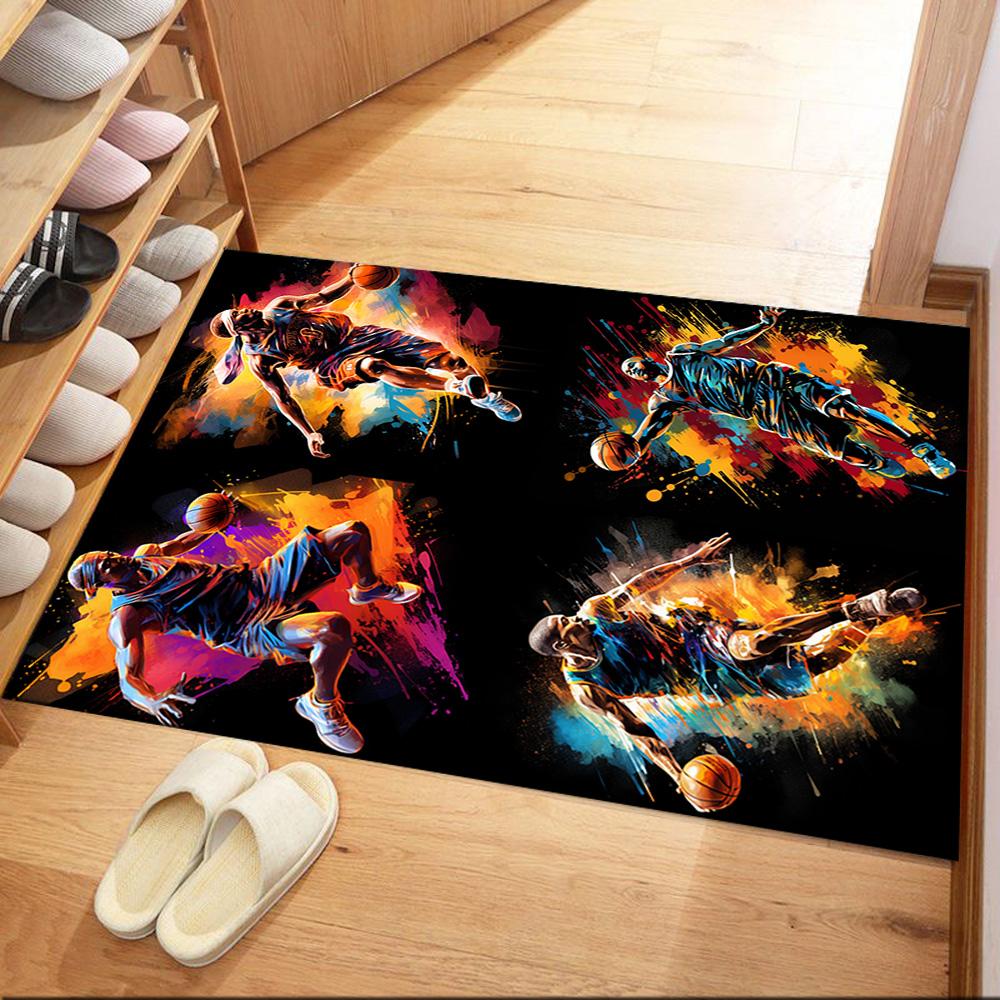 Dynamic Basketball Moves Floor Mats for Living Room, Bedroom and Room Decoration Are Suitable for Gifts.