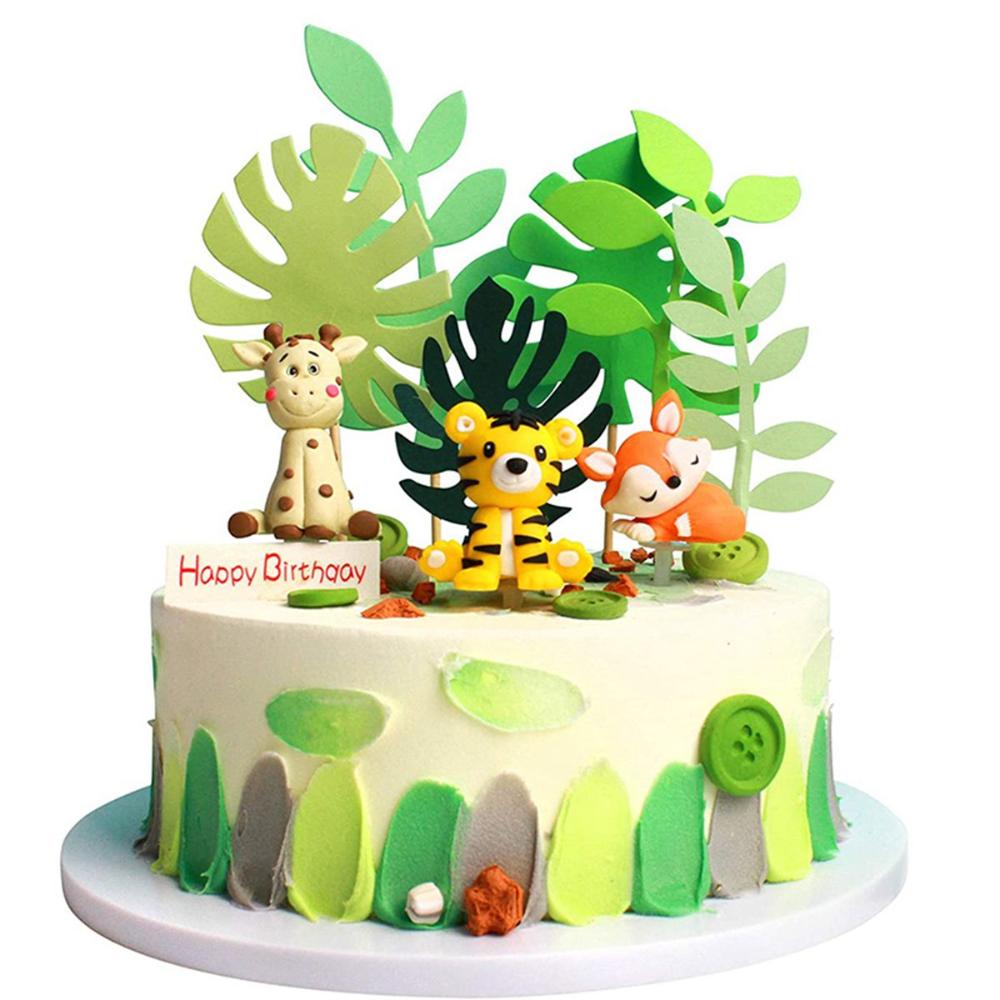 Wedding Wedding Jungle Theme Greenery Tropical Leaves Party Supplies Cake Topper Cupcake Decoration
