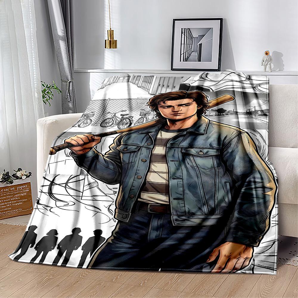 Stranger Things Artwork Suitable Blanket for Offices, Travel, Living Rooms Also a Good Gift for Friends and Family Suitable for All Seasons.
