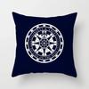 Home Decor Compass Anchor Pillow Cover Blue Mediterranean Cushion Gift Sofa Office Accessory Ornament Short Plush Material