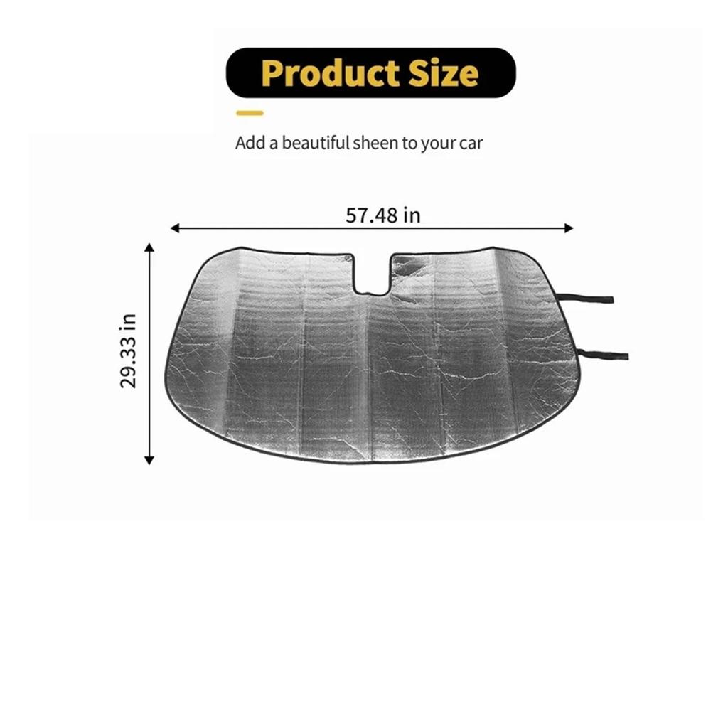 Car Shade Dodge Challenger 2009-2023 Car Windshield Sunshade Cover Sun Visor Anti-UV Accessories Car Sun Shade (Size: B)
