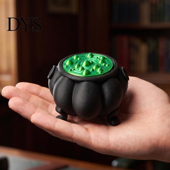 Маленький котел Кликкер Хэллоуинская игрушка ведьмы, 3D-печатная кликающая фиджет-игрушка Снятие стресса Кликер для пальцев, Праздничный подарок для детей и взрослых