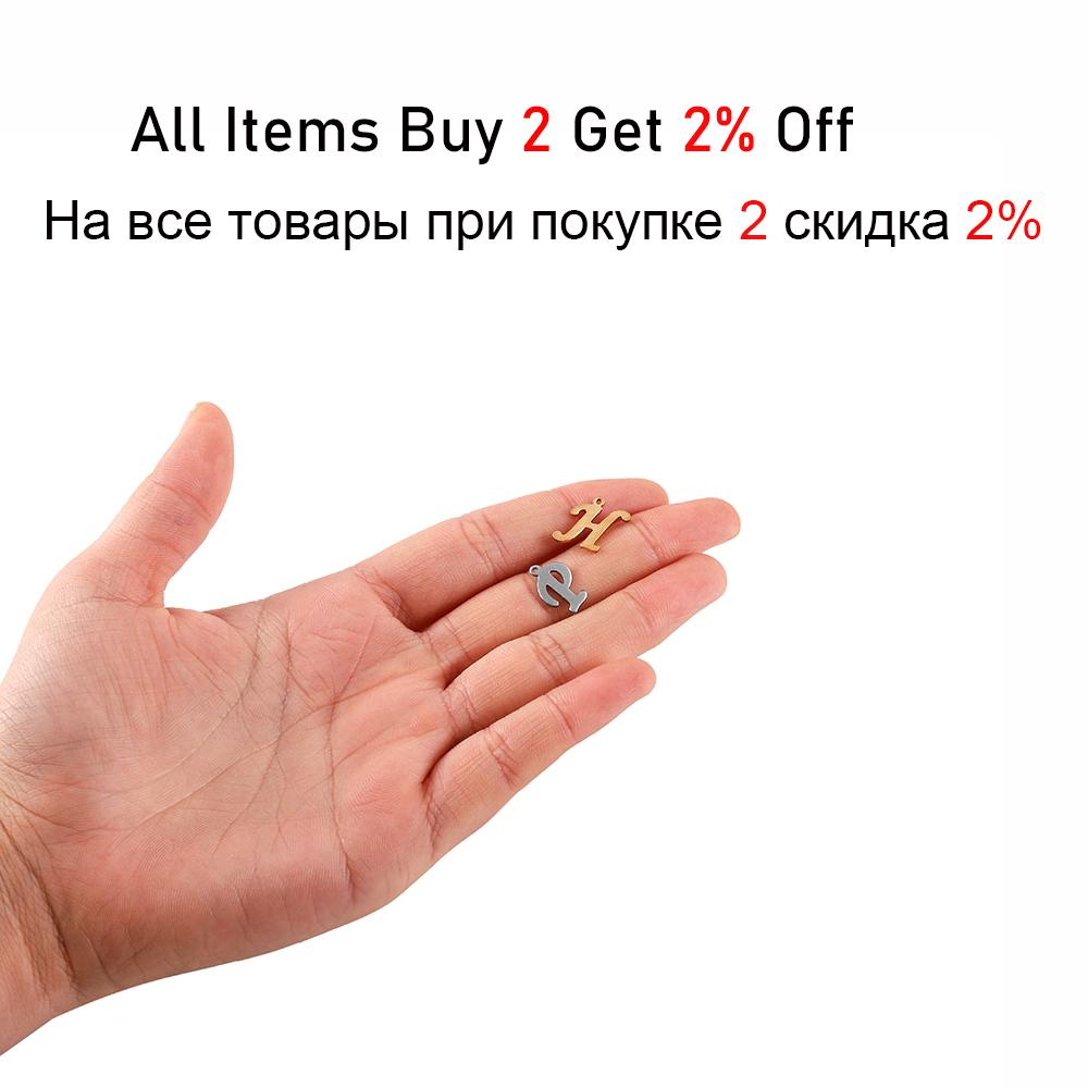 30Pcs Gold Color Stainless steel English Alphabet Letters Charms Pendants A-Z DIY Craft Bracelet Jewelry Making Accessories