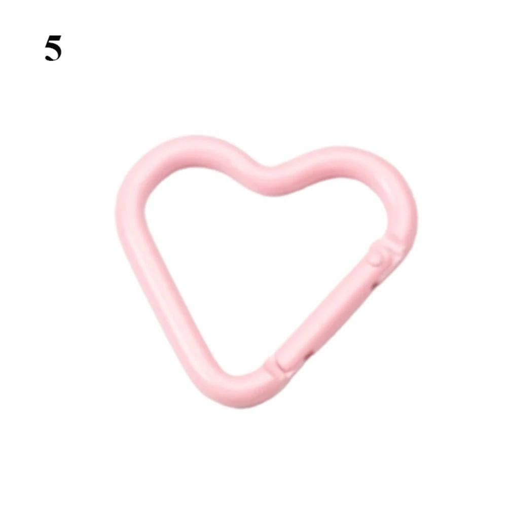 Heart-shaped Aluminum Carabiner Keychain Clip Outdoor Tools Water Bottle Keyring Hook Hanging Buckle Travel Kit Accessories