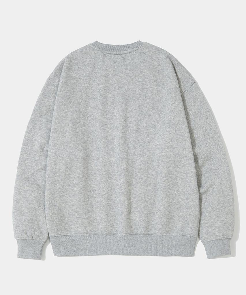 COLUMBIA UNIVERSITY 1754 Arch Boucle Fleece Crew Neck_Gray