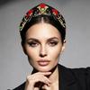 Embroidered Hair Band Elastic Tie Headband for Women Girls Antique Sports Stretchy Sweat Bands
