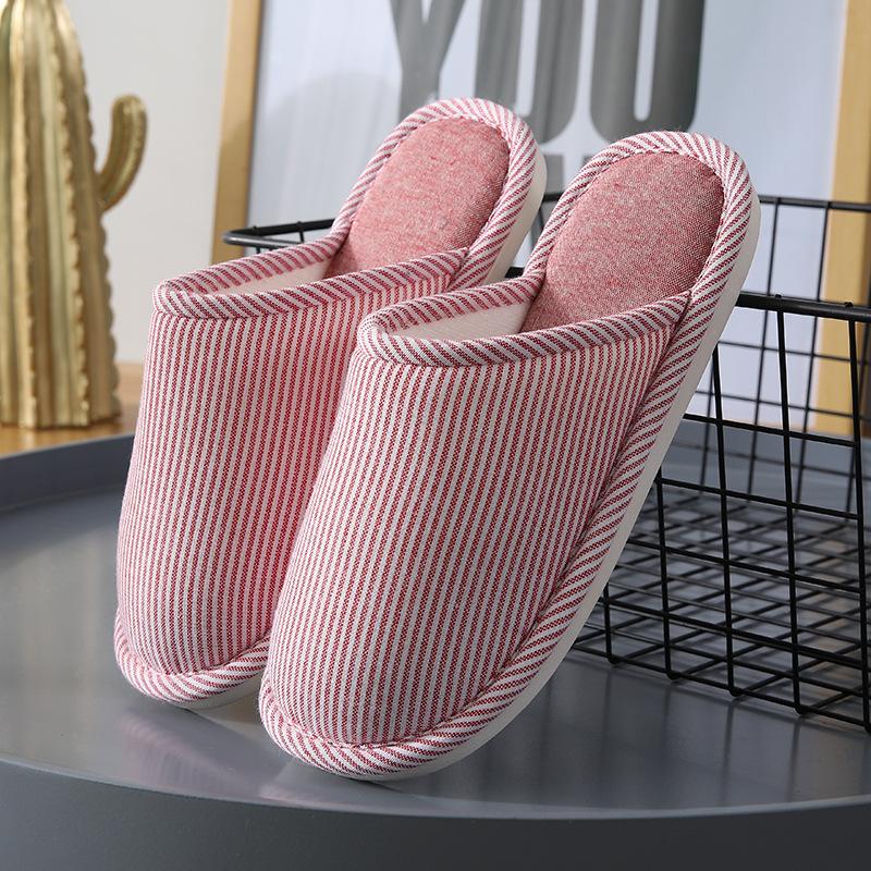 Cotton Slippers Men's Winter Warm Wear-resistant Home Couple Home Soft Bottom Indoor Floor Cotton Slippers Men's and Women's Autumn and Winter