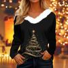 Dámské košile s dlouhým rukávem Roztomilé topy Vánoční potisky Trička Blůzy Ležérní Nadměrné velikosti Základní topy Pulovr
