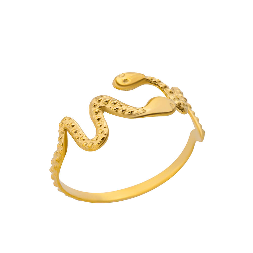 Ring for Women Stainless Steel Snake Gold Color Open Rings Female Vintage Jewelry Luxury Wedding Accessories Birthday Gifts