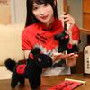 12Cm Cute Black Horse Plush Toy Doll Keychain Bag Pendant Charms Car Keyring Accessories For Women Couples Kawaii Gift