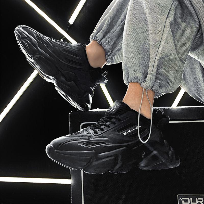 Fashion Cushioned Insole Male Sports Shoes Black Minimalist Simple Size 9 Unisex Low Price Running On Sale Walking Men's Casual Sneakers