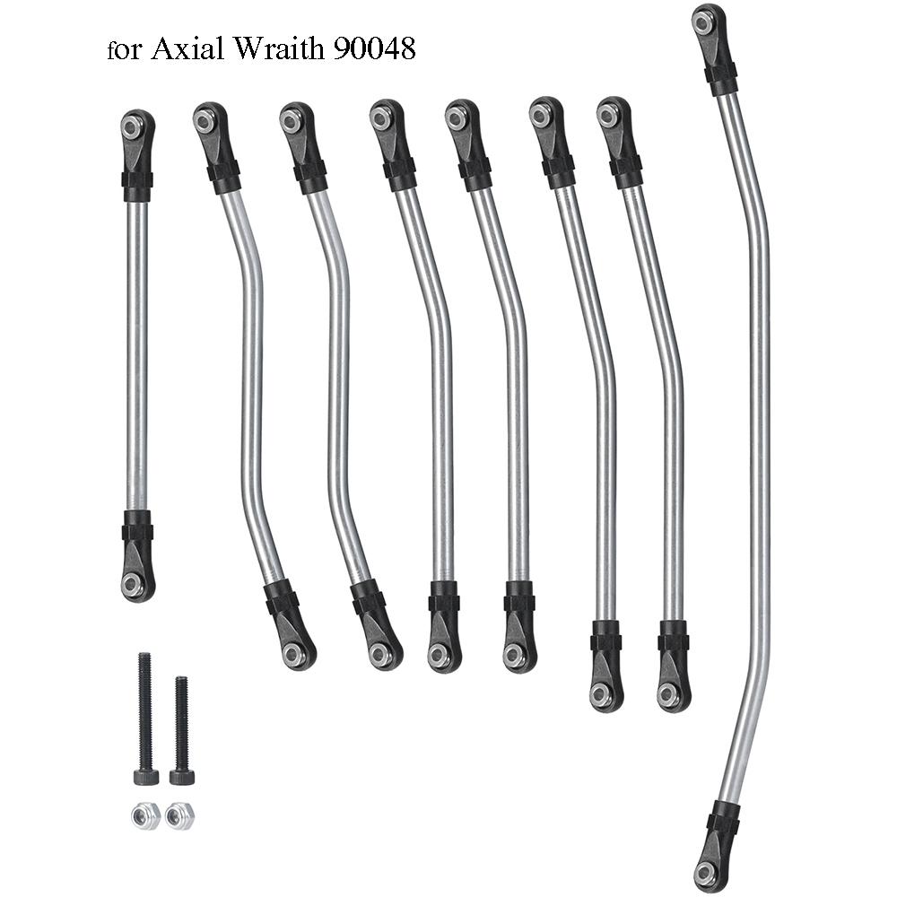 YEAHRUN Metal Suspension Steering Linkage Link Rod with Ball End for Axial Wraith 90018 90048 RR10 1/10 RC Crawler Car Parts
