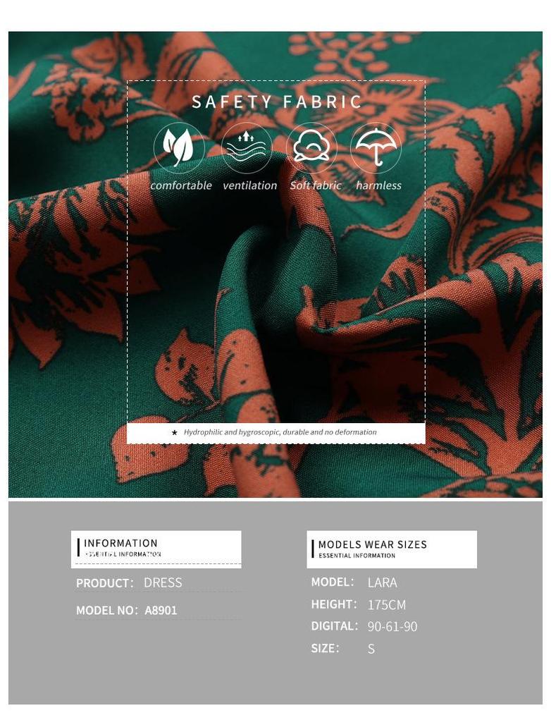 Early Autumn European & American Fashion Women's Printed Dress