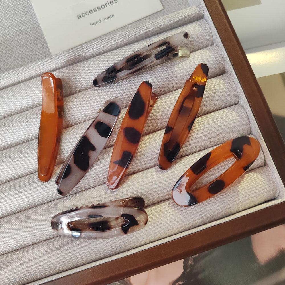2pc Fashion Europe and America Leopard Hairpin Hair Side Clips for Women Girls Child Gift Hair Accessories Headwear Ornament