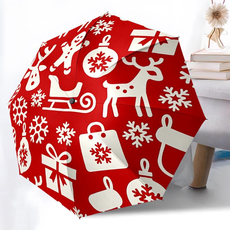 1pc Christmas ornaments Automatic Open/Close Umbrella - Compact Travel Umbrella, Gift for Birthdayyy251208152