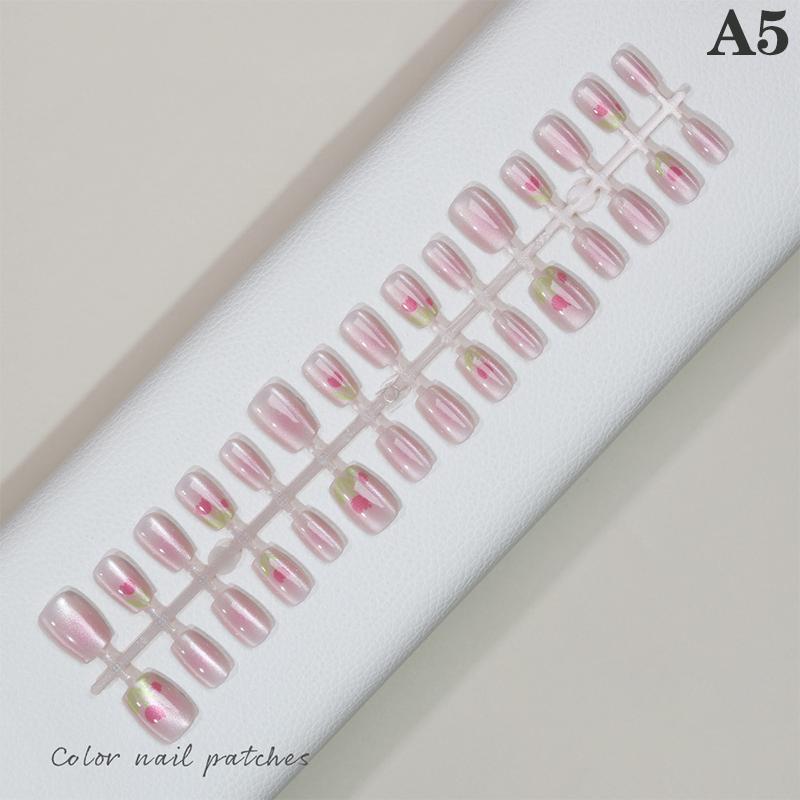 30Pcs Long False Nails Fashion Wearable Fake Nails Full Cover Detachable Press On Nails Diy Girls Nail Tips