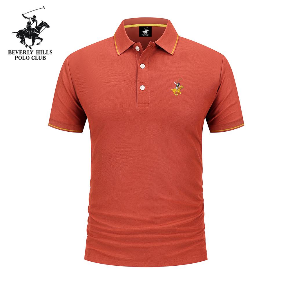 

POLO CLUB 2025 Summer Men s Large Size Lapel Business Casual Polo Shirt Brand Embroidery Polo Shirt XXL помаранчевий