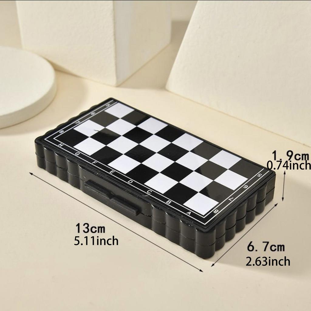Portable Mini Magnetic Chess Set Reusable Educational Board Game Magnetic Chessboard Set Outdoor Travel Camping Entertainment