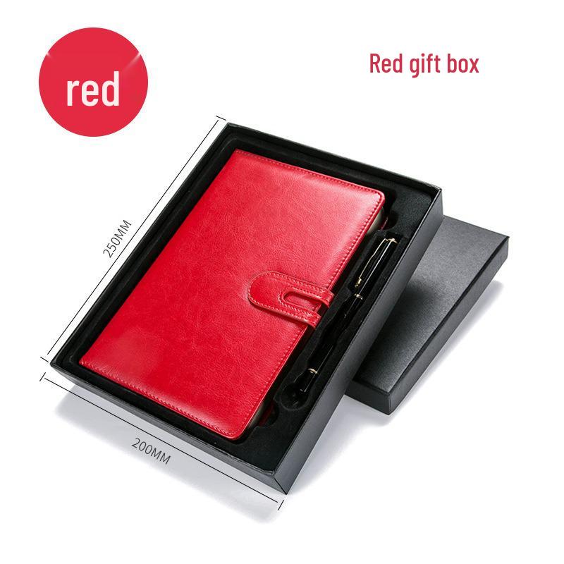 Custom Logo Faux Leather Buckle Business Notebook