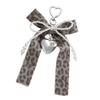 Bows Keychain for Women Girls Leopard Print Bag Accessories Charm for Women Alloy Keyring Fashiion Bags Pendant