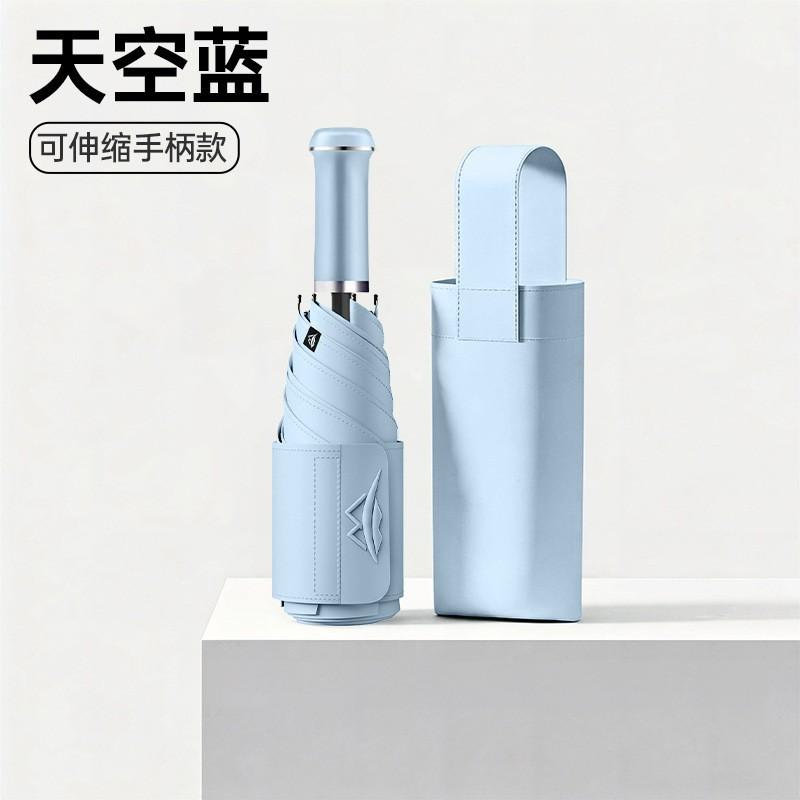 Retractable handle Manual oil painting umbrella Folding portable umbrella Advanced sense weather and rain parasol Umbrella batch