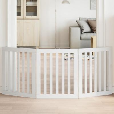 Vidaxl Foldable Pet Safety Gate, 3 Panels, White, 150Cm
