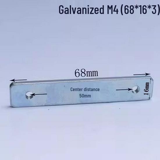 304 Stainless Steel Multi-hole Rectangular Nut for Aluminum Profiles, Square Double Hole, Available In Sizes M4, M5, M6