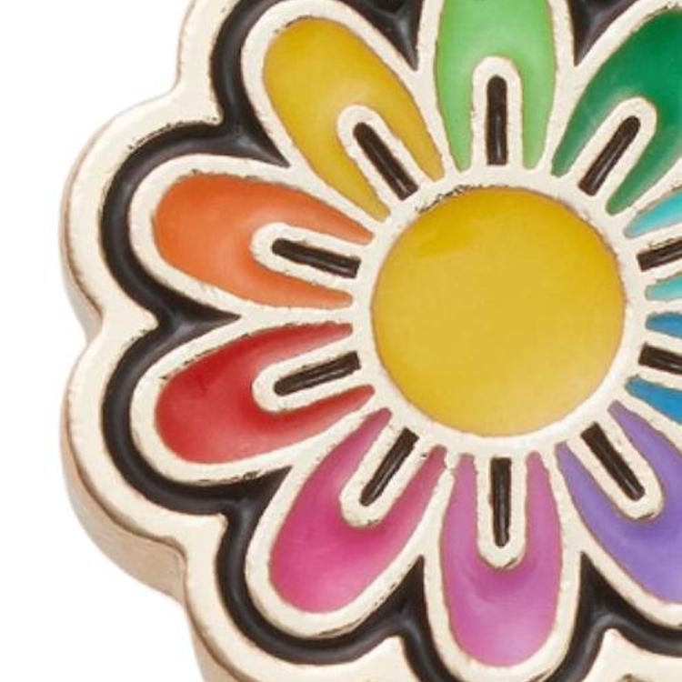 Crocs Smart Star Daisy Rainbow Flower Zinc Alloy Shoes Women Shoes Gold 10013431