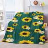 Sunflower Cute Floral Fleece Flannel Blanket Lightweight Comfortable Soft Warm Blanket for Bed Couch Sofa Blanket King Full Size