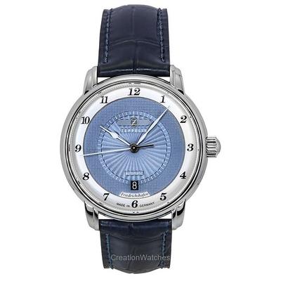 Friedrichshafen Leather Strap Blue Dial Automatic 85563 Women's Watch