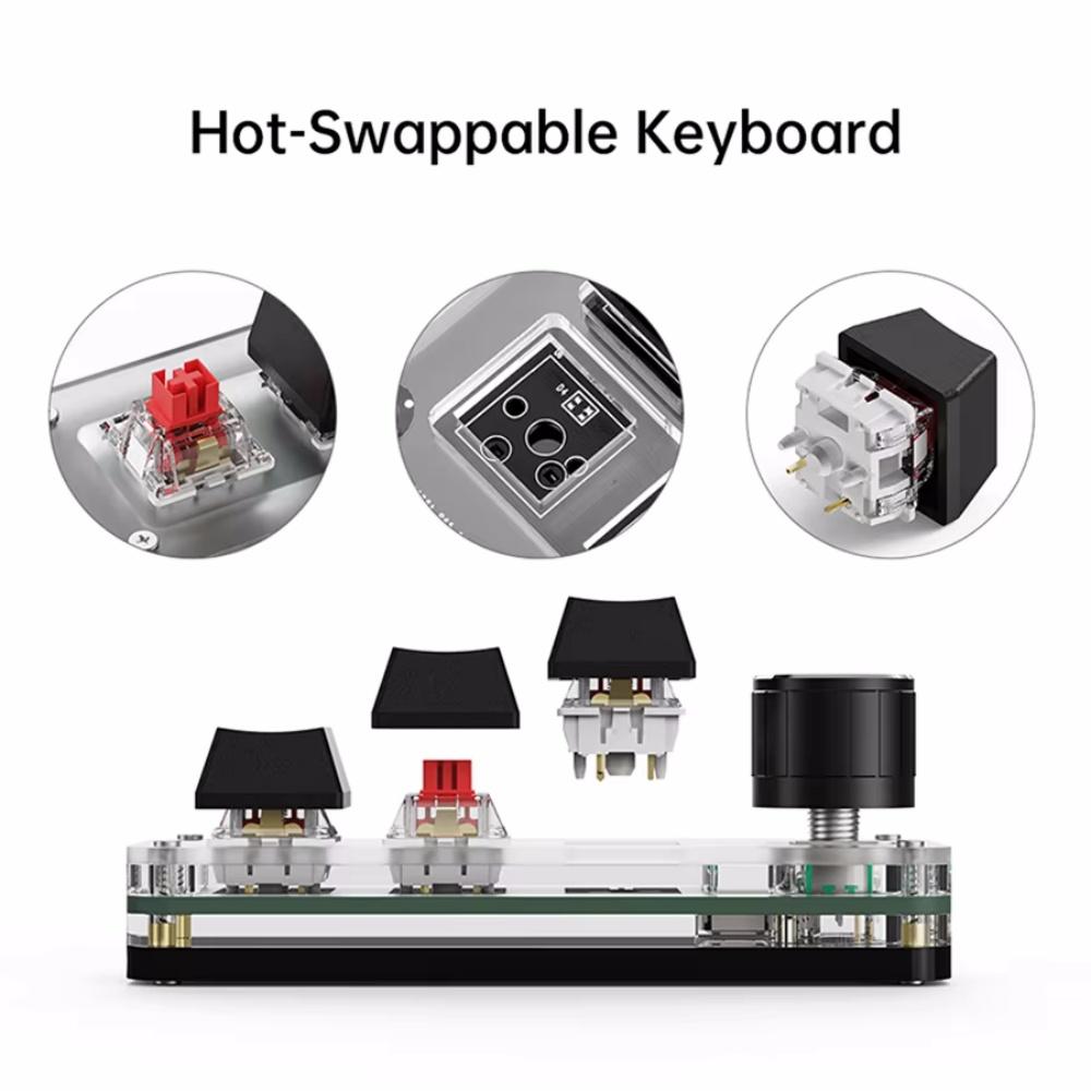 Mini Keyboard 1 Keys 1 Knob RGB Programming Macro Mechanical Keyboard Gaming Custom Switch Portable Keypad For Photoshop