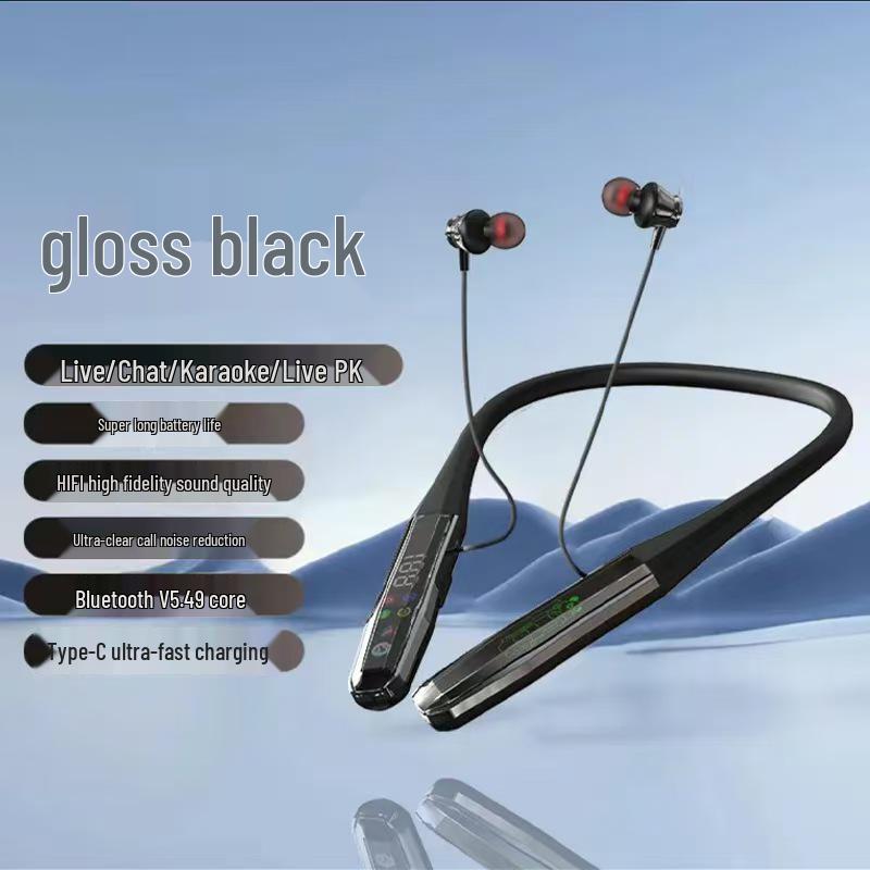 

FD-8 Bluetooth 5.4 Neck-Hanging Headphones, Comfortable Fit, High-Quality Sound, Long Battery Life, Digital Display.