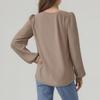 Women's Fashion Long Sleeve Pullover T-Shirt Solid Color Long Sleeve Top