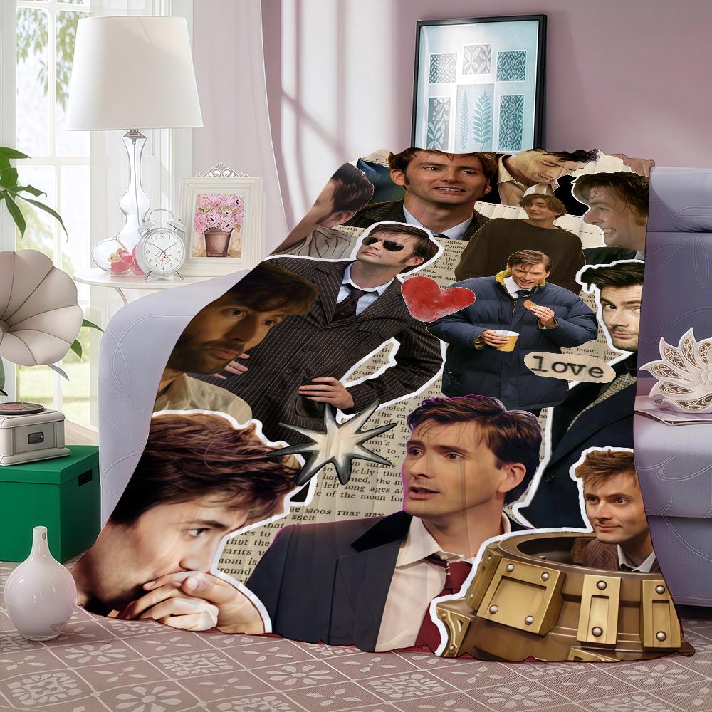 Scottish actor Divid tennant Blanket For Sofa Office Bed Plane Travel Sleep Read Relax Camping Soft And Warm