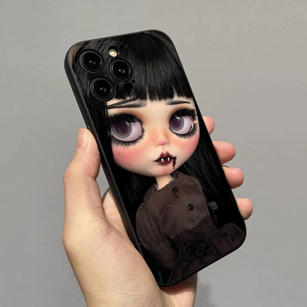 Dark Cute Girl Doll Art Case For Oppo Realme C71 C65 C63 C55 C53 C35 C33 C30 C20 C21Y 15 14 13 11 10 9 GT Neo2 P3 Pro Plus 4G 5G