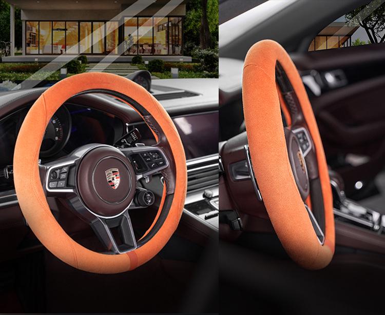 Suede & Fur Steering Wheel Covers: Winter Anti-Slip, Sweat-Absorbing, Luxury Women's Covers