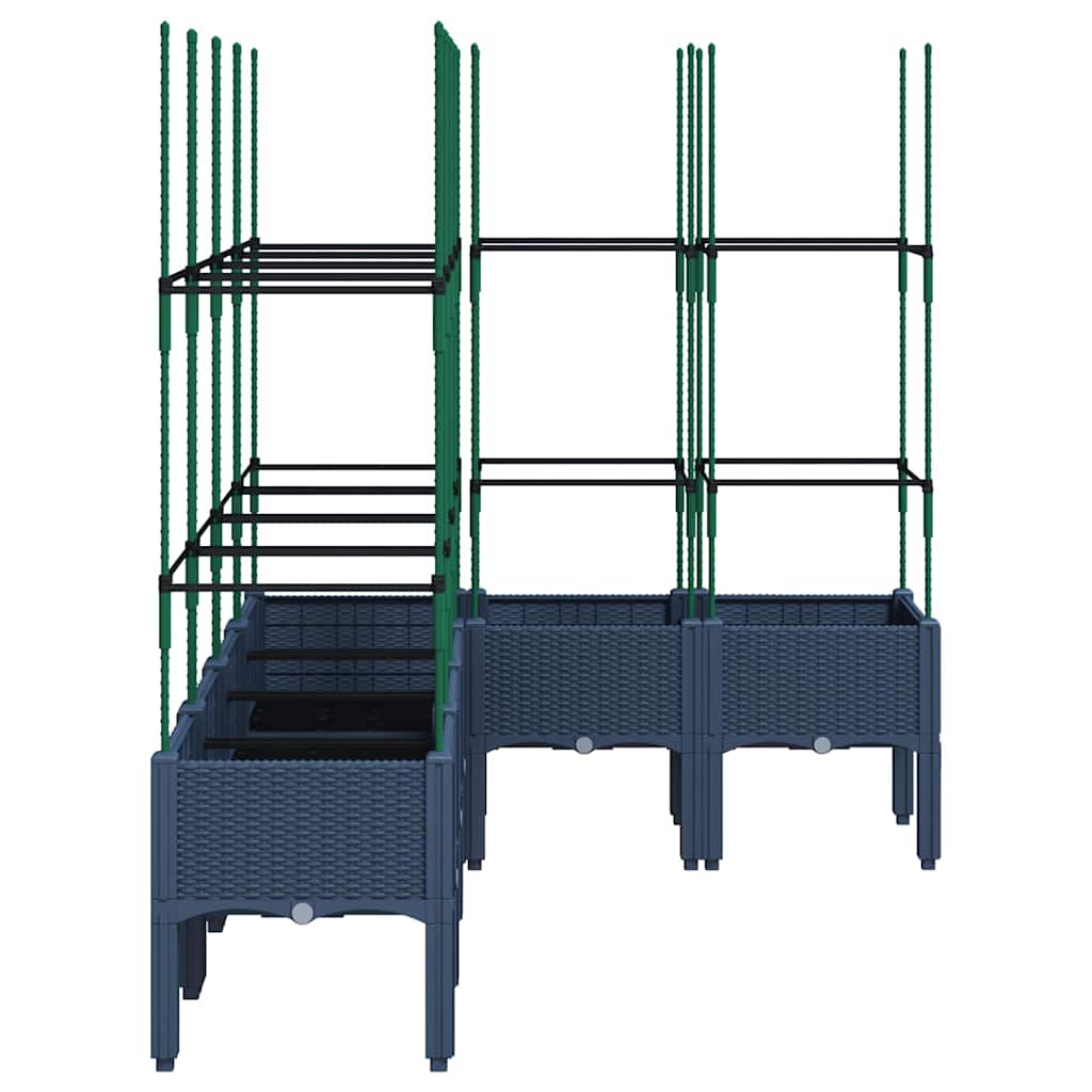 Planter with Trellis Blue Grey 160 x 120 x 142.5 cm PP