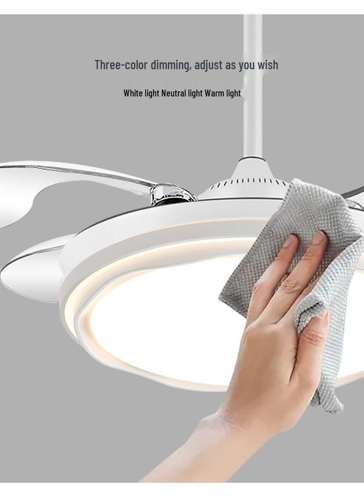 2026 New Model Flush Mount Ceiling Fan with Integrated Light for Living, Dining & Bedroom