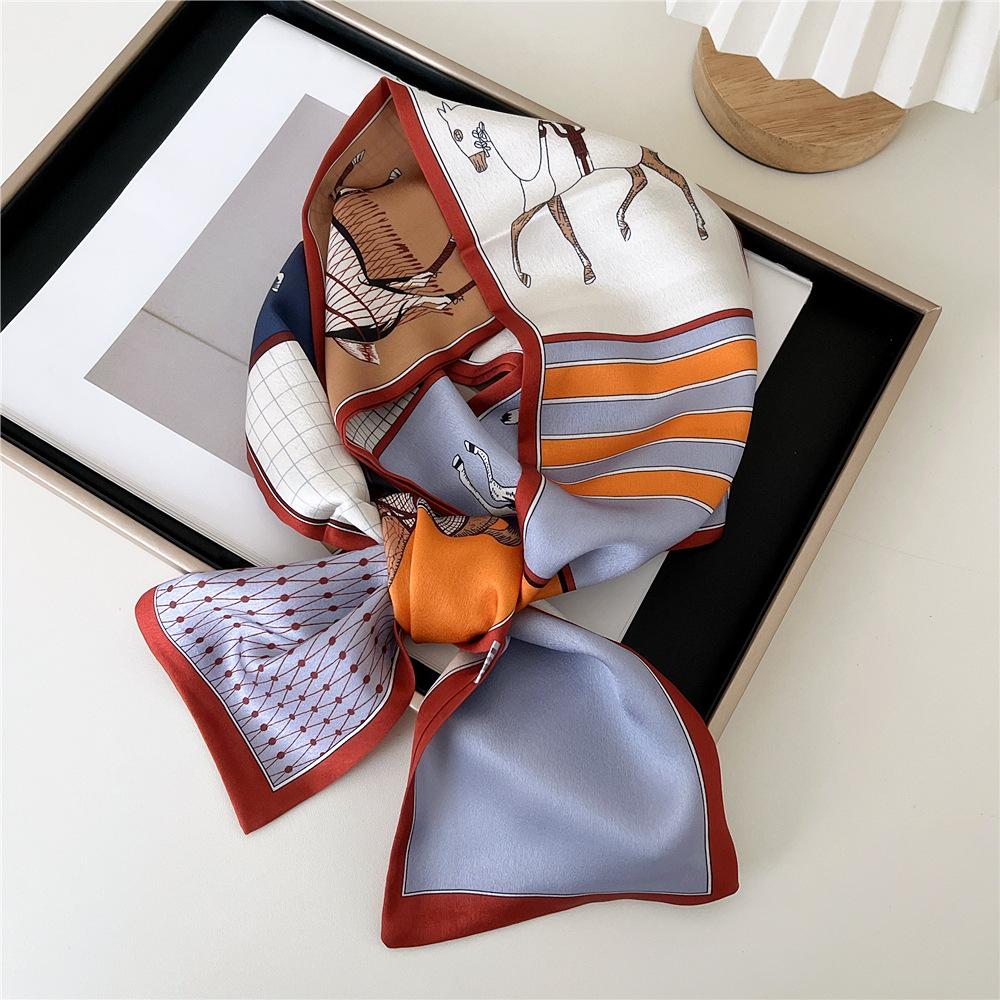 Pingjiao New Style Spring And Autumn Professional Decoration Versatile Small Silk Scarf Women'S Scarf Narrow Long Hair Strap Tie Bag Belt