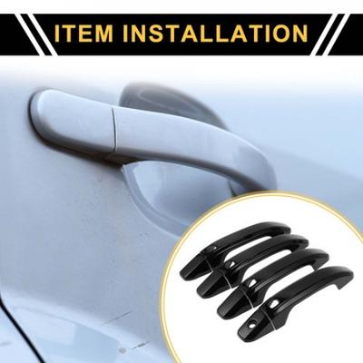 4pcs Exterior Door Handle Cover for GMC Yukon 2015- with 4 Keypad Black