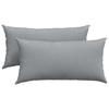 Sofa Cushions 2 Pcs Light Grey 80 X 40 Cm Fabric