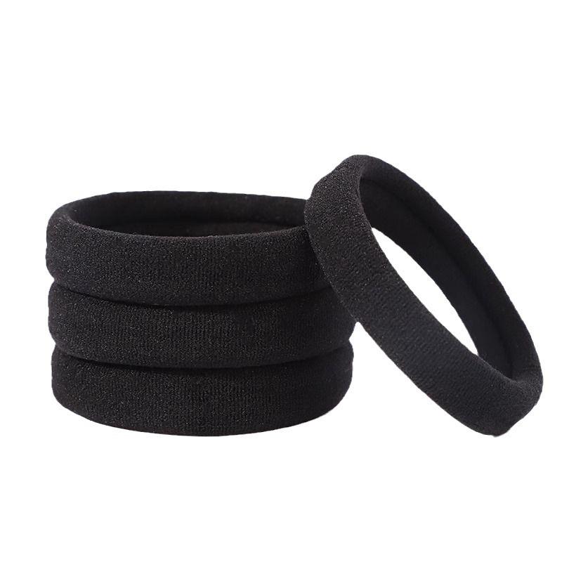 High Elasticity Black Hair Tie - Durable, Cute Ponytail Rubber Band